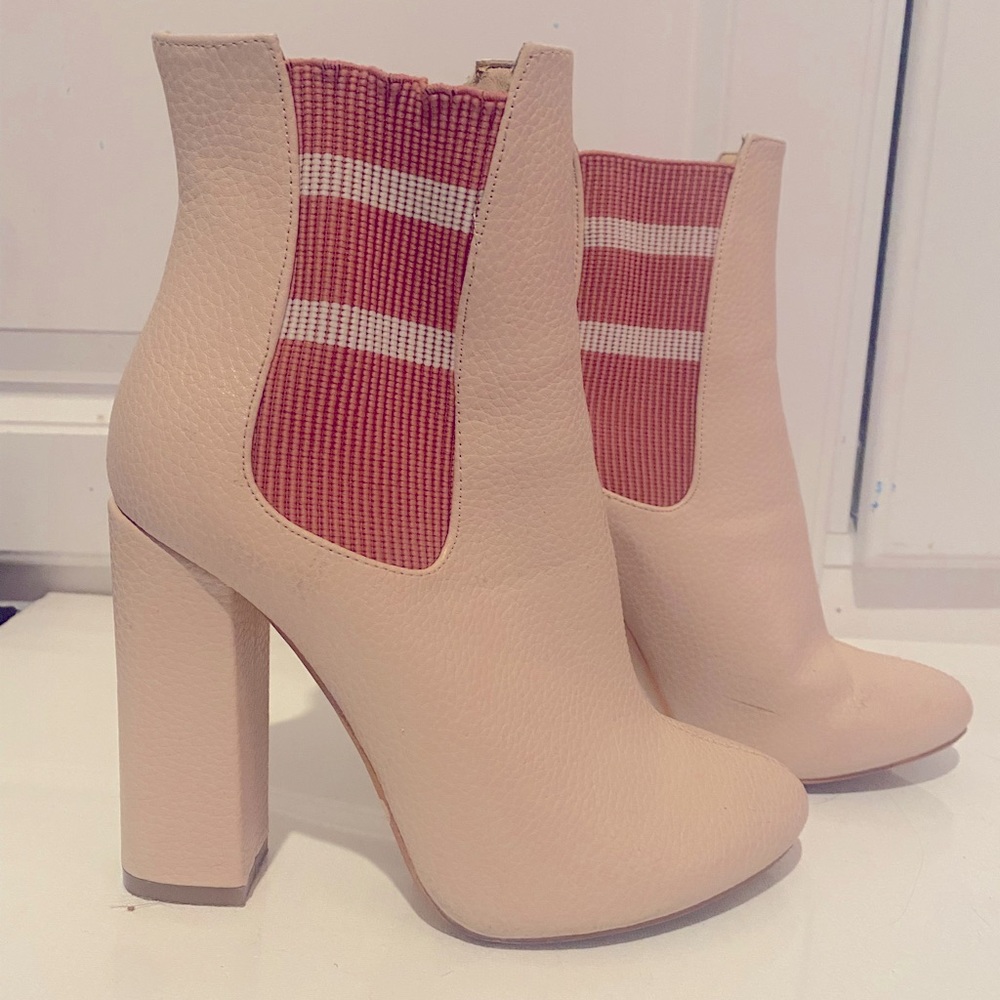 Pink Leather Dolls Kill boots